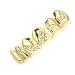 Metal Teeth Brace Portable Stable and Firm Light Weight Easy To Wear Hip Hop Brace for Men and Women for Upper Teeth for Most Tooth Sizes(Gold)