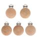 Cikonielf 5pcs 3cm pacifier clips made of wood braces baby pacifier clips pacifier belt holder dummy nipple holder diy pacifier chain accessories for the teeth