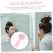 FOYTOKI Silicone Face Brush Silicone Facial Brush Face Scrubber Exfoliator Brush Exfoliate for Face Scrubber Facial Exfoliator Brush Face Silicone Scrubber Silicone Scrubber for Face 11x5cm Pink - Buy Online on SooperMarket.com