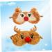 NOLITOY Christmas Deer Eye Mask - 2pcs Plush Blackout Sleep Masks | Furry Animal Eye Shades for Travel & Relaxation - Buy Online on SooperMarket.com