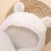 Yinuoday Baby Hooded Swaddle Blanket | Fleece Sleeping Bag for Newborn Boys and Girls - White - Buy Online on SooperMarket.com