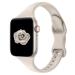 Acrbiutu Bands Compatible with Apple Watch 38mm 40mm 41mm 42mm 44mm 45mm 49mm, Slim Thin Narrow Replacement Silicone Sport Strap Wristbands for iWatch Series Ultra 8/7/6/5/4/3/2/1 SE Women Men #A,Starlight 38/40/41mm