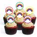 48 PRECUT Rainbow Cupcake Toppers 3cm Rainbow Edible Wafer Discs Premium Thickness SWEETENED VANILLA Wafer Card Mini Cupcake Decorations Stand Up/Lie Flat - Buy Online on SooperMarket.com