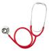 TRIXES Red Stethoscope for Fancy Dress Doctor Costume Accessory and Educational Prop with Diaphragm and Bell Features - One Size - Colour Red & Silver