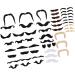 Self Adhesive Fake Eyebrows Beard 60 Pcs Moustache and Eyebrows Stick on Fake Eyebrows and Moustache Kit for Old Man Dress Up Grandpa Costume Accessories - Buy Online on SooperMarket.com