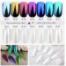 White Pearl Aurora Metallic Nail Powder - Iridescent Holographic Chrome Pigment for Glitter Manicure - 7 Colors Selection - Buy Online on SooperMarket.com