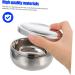 Beavorty 2-Pack Razor Cup Bowl - Men's Shaving Foam Container with Steel Lid | Durable Hairdresser Accessories | 11x5.5cm | Silver - Buy Online on SooperMarket.com