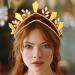 Zoestar Rhinestone Tiaras and Crowns Gold Mirror Tiara Headband Crystal Bridal Headwear for Women - Buy Online on SooperMarket.com