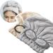 Jseng New Upgrade Microfiber Hair Drying Towel Cap Extrame Soft & Ultra Absorbent Fast Drying Hair Shower Cap for Girls and Women Gray+white