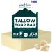 Beef Tallow Soap Bar All Natural Grass Fed Tallow Soap Unscented Moisturizing Face & Body Wash Great for Eczema Dry Itchy Sensitive Skin Handcrafted Bath Soap for Adults Kids Made in USA