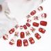 Brishow Christmas Artificial Nails - 24PCS Snow & Moose Press-On Short Red Nails for Women & Girls - Buy Online on SooperMarket.com