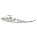 Princess Rhinestone Crystal Flower Tiara Crown for Bridal Wedding Prom - Clear Crystals, Silver Plated - Buy Online on SooperMarket.com