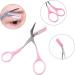 Professional Eyebrow Trimmer Scissors with Comb - Eyebrow & Eyelash Hair Remover Tool for Men and Women - Pink - Buy Online on SooperMarket.com