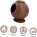 FOMIYES 2pcs Coconut Shell Charcoal Hamster Nest Small The Bed 16X15X15CMx2pcs Brownx2pcs - Buy Online on SooperMarket.com