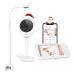 Peekababy- Baby Monitor with Camera and Audio Smart Baby Monitor with 4-in-1 Holder 5'' LCD Screen Cry Detection Sleep Analysis 2-Way Talk VOX Clear Night Vision Gift for Baby Shower White