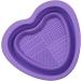Bexdug Makeup Cleaning Bowl Heart Shape Silicone Makeup Brush Cleaning Mat Bowl | Portable Washing Tool for Brushes Sponges Makeup Cleaning Tools for Makeup Lovers Purple - Buy Online on SooperMarket.com