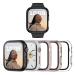 5 Pack Hard PC Case for Apple Watch SE 40mm 2022 Series 6 Series 5 Series 4 with Tempered Glass Screen Protector Haojavo Ultra-Thin Scratch Resistant Bumper Protective Cover for iWatch Accessories black/rosegold/clear/pink/white 40mm