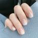 Brishow Coffin False Nails - White Short Gradient Acrylic Press on Nails for Women - 24pcs - Buy Online on SooperMarket.com