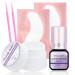 Lash Cluster Glue and Lash Remover Kit DIY Lash Extension Cluster Lash Strong Clear Lash Glue and Remover Kit Mild and Safe Cream Eyelash Remover No Residual Fast Remover Kit(Lash Glue/Remover Kit)
