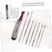 KALLORY 7pcs Ear Picking Tool Set - 3 Sets Spring Ear Cleaning Tools - Silver Ear Care Set 12x1x1cm - Buy Online on SooperMarket.com