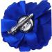 Women Girls Hair Clip Hairpin Brooch Beautiful Satin Peony Flower Style(Royal Blue) Practical Design - Buy Online on SooperMarket.com
