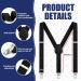 Aoowu Adjustable 2.5 cm Braces with Fly for Men & Women - Durable Black with 3 Metal Clips | Stylish & Functional - Buy Online on SooperMarket.com