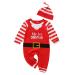 Loalirando Baby Girl Boy Christmas Romper Jumpsuit Overall Newborn Toddler Xmas Outfit Clothing One Piece My First Christmas 12-18 Months Red 01 - Santa Claus