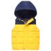 Happy Cherry Boys' Girls' Gilets Kids Waistcoat Toddlers Winter Warm Puffer Vest Jackets Lightweight Water Resistant Hoodie Gilets Windproof Down Vest 3-13 Years 12-13 Years 02-Yellow
