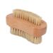 Double-Sided Wooden Nail Brush - Natural Bristle Hand & Fingernail Cleaner | Eco-Friendly Manicure & Pedicure Accessories for Men & Women - Buy Online on SooperMarket.com