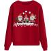 Women's Christmas Snowman Penguin Sweatshirt | Xmas Jumper Raglan Top | Red O-Neck Pullover Sweater | Winter Long Sleeve Tunic | Size M - Buy Online on SooperMarket.com