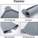 1pcs Gray Pet Feeding Mat (48cm*30cm) Silicone Cat and Dog Feeding Mat Pet Food Mat Pet Bowl Placement Tray Non-slip and Waterproof Suitable for Dogs and Cats - Buy Online on SooperMarket.com
