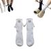 Couple Holding Hands Socks Funny Magnetic Suction 3D Doll Couple Socks Unisex Mid-Tube Funny Socks Holding Hands (1pcs-White)