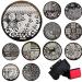 Bodhi2000 10 Pcs Nail Art Templates + 1 Stamper + 1 Scraper Stamping Kits Round Metal Plates DIY Nail Tools Random Patterns