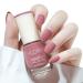 TBeautfave Dusty Pink Nail Polish Quick Dry Nail Polish Long Lasting Nail Varnish Pastel Nail Polish Non-Toxic Water Based Formula Breathable Nail Polish for Home DIY Nail Art PalePinkishGrey