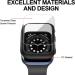 6 Pack Apple Watch Series 3 42mm Hard Case with Built-in Tempered Glass Screen Protector - Thin Bumper Full Coverage Bubble-Free Cover - Black/Deep Blue/White/Red/Pink/Green - Buy Online on SooperMarket.com