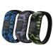 iBREK for Garmin Vivofit jr/jr 2/3 Bands, Silicone Stretchy Replacement Watch Bands for Kids Boys Girls Small Large(No Tracker)-Small,3 Pack:Blue&Green&Gray Camo 3 Pack:Blue&Green&Gray Camo Small