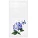 Blue Hydrangea Butterfly Hand Towels 16x30 in Spring Summer Watercolor Floral Purple Flower Bathroom Towel Small Bath Towel Kitchen Dish Guest Towel Decorations for Hand Face Gym Spa Bathroom