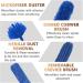 Microfiber Feather Duster 5PCS Set | Washable Cobweb Dusters with 100 Extension Pole | Bendable Telescopic Duster for High Ceilings, Fan Blades, Furniture, and Cars - Blue - Buy Online on SooperMarket.com