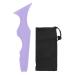 5 In 1 Eyeliner Stencil Reusable Silicone Beauty Ruler Multi Purpose Silicone Eyebrow Pencil Stencil Winged Tip Aid Eyeliner Shield Applicator Guard for Makeup Cosmetic Purple