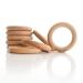 bopoobo Wooden Rings Natural Beech for Craft  Unfinished Wood Ring Circle Rings for DIY Baby Teething Toys  Baby Wooden Teether Accessories  Pendant Connector (10 Pcs  60 mm) 60mm