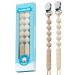 Baby Silicone Pacifier Clip Beadlsee Silicon Pacific Clip Textured Silicone Teether Sensory Exploration and Teething Relief for Boys or Girls (Toast&Buttercream) 2-Pack