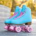 Goupsky Roller Skate Shoes for Women/Youth - Retro 4 Wheels Quad Skates - Blue Size 9 - Indoor & Outdoor - Buy Online on SooperMarket.com