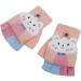 Toddler Kids Puppy Flip Top Gloves - 3-8 Yrs - Cat/Pink - Buy Online on SooperMarket.com