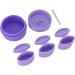 Travel Silicone Makeup Containers Trinkets Pills Silicone Cream Jars with Spoon Leakproof Portable for Outdoor (Purple) - Buy Online on SooperMarket.com