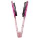 Buy Hair Straightening Splint Comb for Women | Double-Sided Clamp Brush | High-Temperature Resistant Tool for Home Salon | Rose Red Color - Buy Online on SooperMarket.com