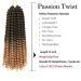 Passion Twist Hair Extensions - 12 Inch Crochet Braids (7 Pack) | T1B-27# | Bohemian Style | International Shipping Available - Buy Online on SooperMarket.com