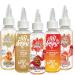Mr Syrups Caramel Vanilla Cherry Bakewell Pear Drops Rhubarb Combo Pack of 5 Flavoured Syrup - 60ml Bottle Flavoured Sugar Free syrup for Coffee Cocktails Mocktails Iced Tea Milkshakes & Baking