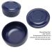 Men's Dark Blue Wide-Necked Plastic Soap Bowl - Perfect for Shaving Soap and Foam - Buy Online on SooperMarket.com