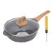 DELURA Frying Pan Skillet Dishwasher Safe Scalding Proof Handle Alloy Skillet Pan for Induction Cooker Gas Stove (Size : 28CM)