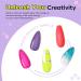 Modelones Poly Nail Gel Set - 6 Colors Forever Young Collection - Turquoise, Purple, Blue, Neon Yellow, Hot Pink - Poly Extension Gel Nail Enhancement Builder for Spring and Summer - French Manicure DIY Home Beauty Gift - Buy Online on SooperMarket.com